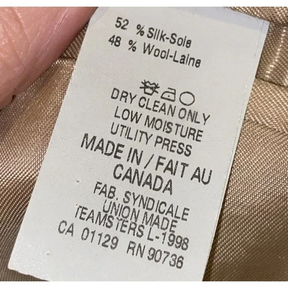 Lauren Ralph Lauren Tan Silk Wool Herringbone Mens Sports Coat Jacket Blazer 44L - Picture 5 of 14